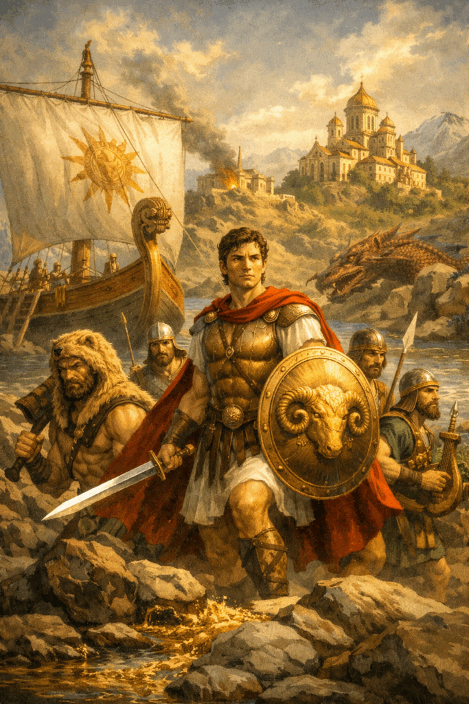 Jason und die Argonauten landen in Kolchis.