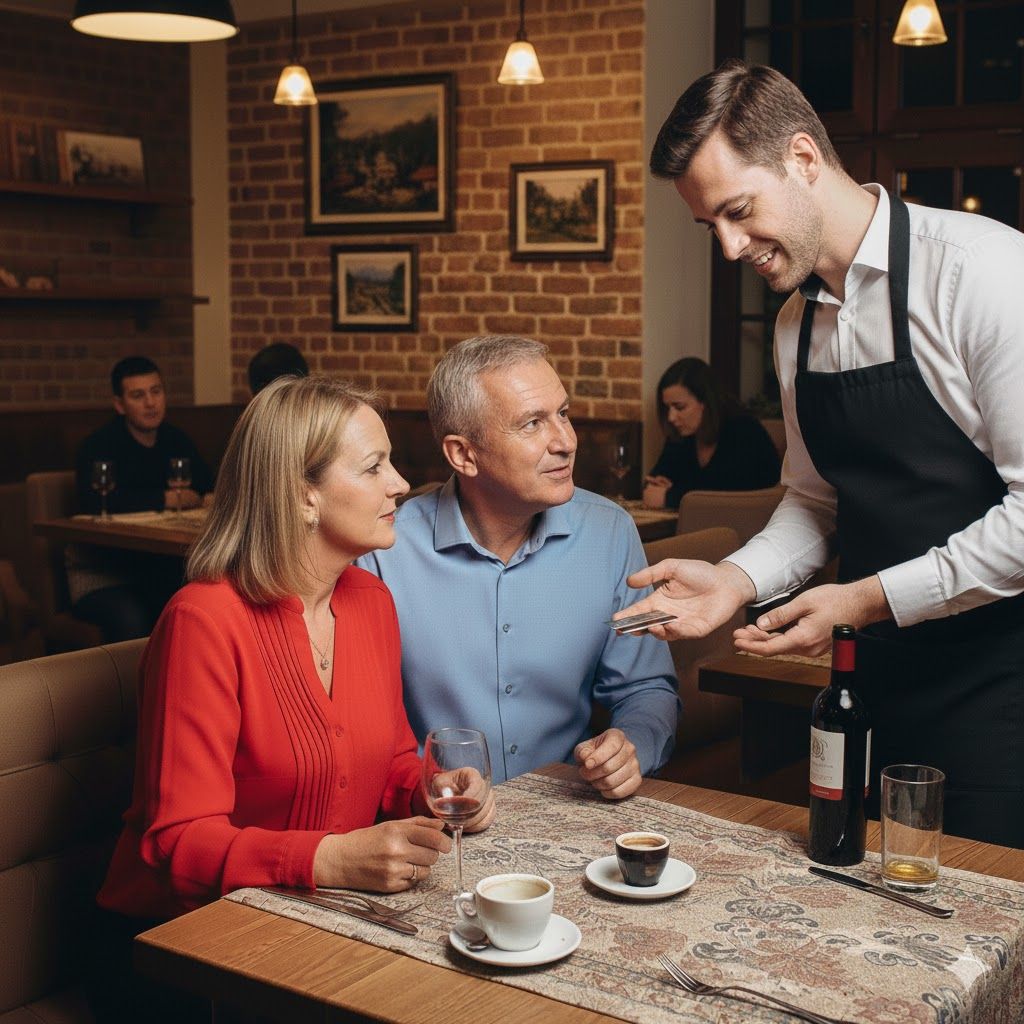 Essen und Trinken: Im Restaurant bezahlen