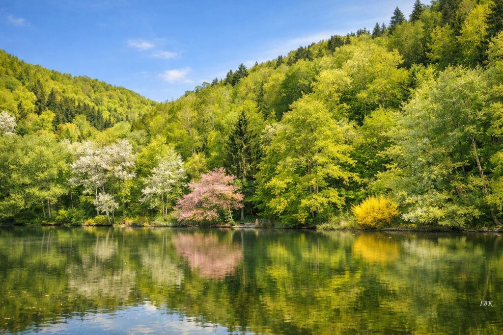 Vier Jahreszeiten in Georgien: Bateti-See im Frühling