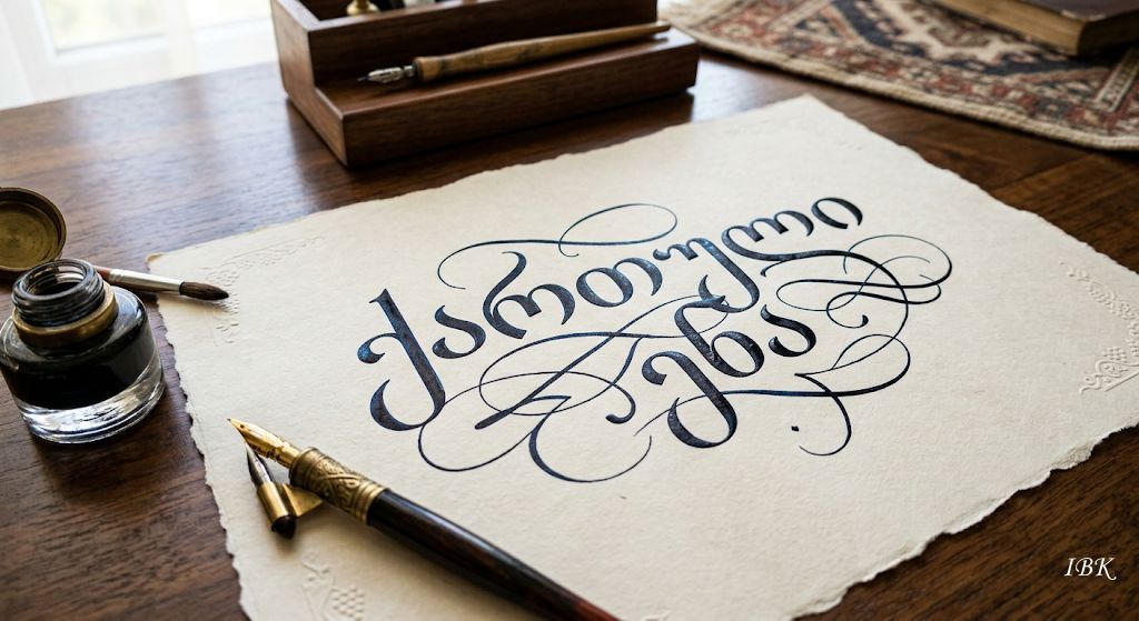 Georgische Sprache: geschrieben mit georgsicher Schrift